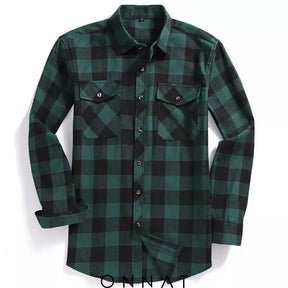 Men’s Plaid Long Sleeve Green / Small Menswear