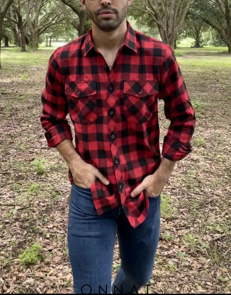 Men’s Plaid Long Sleeve Menswear