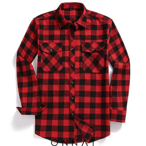 Men’s Plaid Long Sleeve Red / Small Menswear