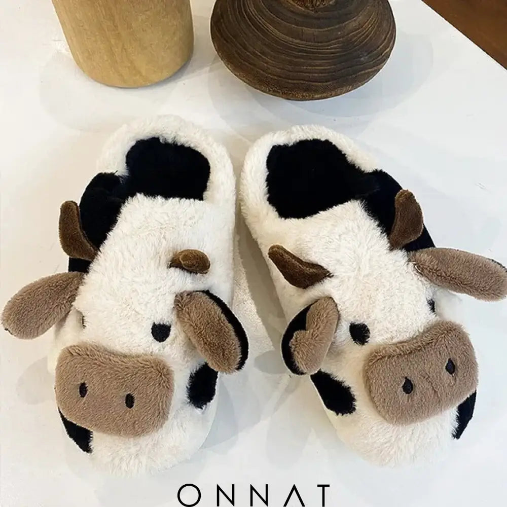 Moomoo Cozy Delight Slippers 36-37 / Cow Slides Shoes