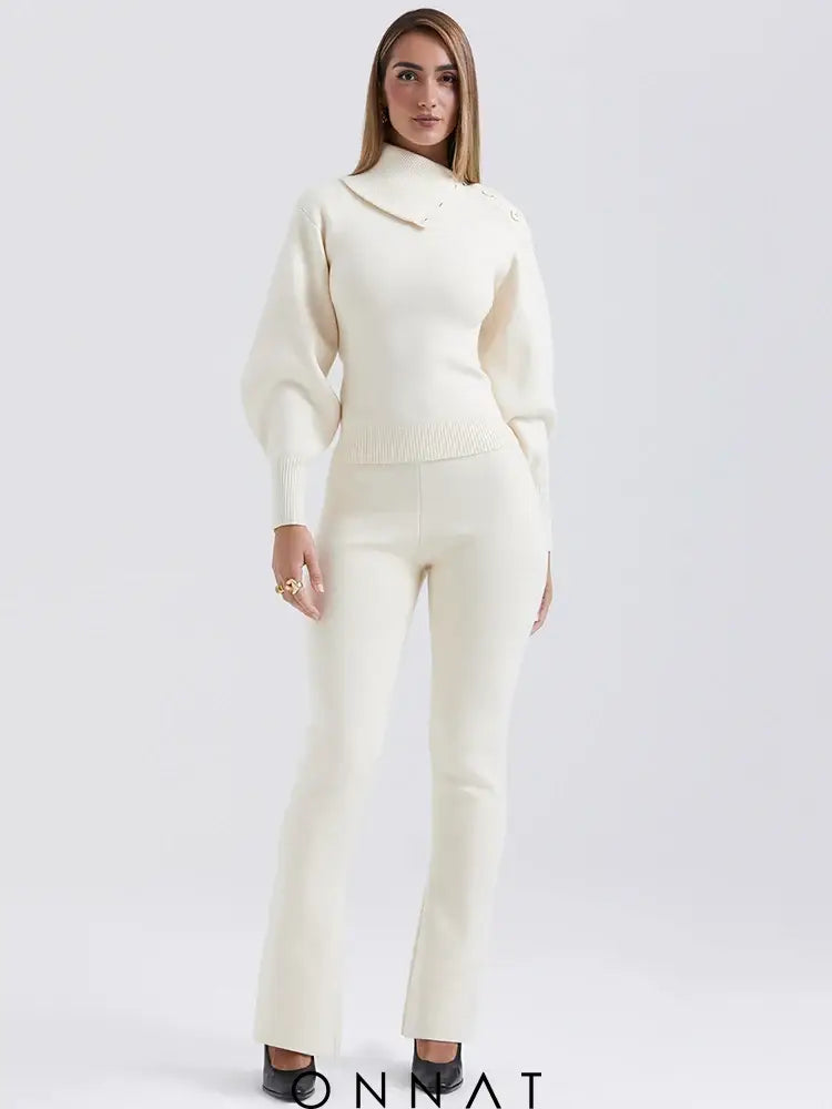 Mozision Knit Ensemble White / S Women’s Sets