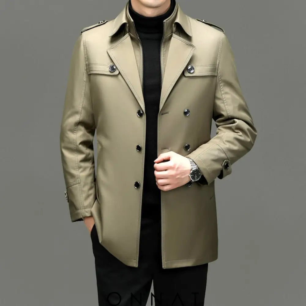 Nanosilk Dualcore Overcoat Beige / Xs Menswear