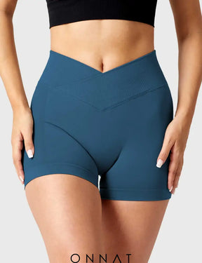 Onnat 3.6”Amplify V-Waistband Shorts Peacock Blue / Xs