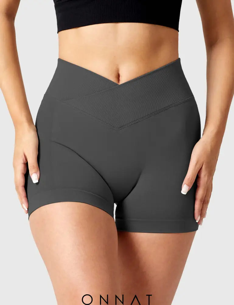 Onnat 3.6”Amplify V-Waistband Shorts Smoke Grey / Xs