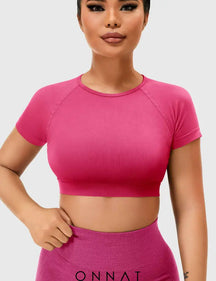 Onnat Amplify Short Sleeves Pink / S Tops