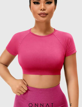 Onnat Amplify Short Sleeves Pink / S Tops