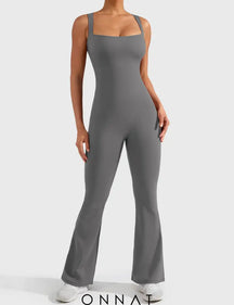 Onnat Ashley Flared Jumpsuit Grey / S Jumpsuits