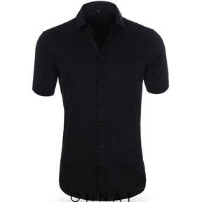 Onnat Breezefit Anti-Wrinkle Short Sleeve Shirt Black / 38 Menswear