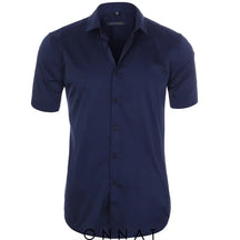 Onnat Breezefit Anti-Wrinkle Short Sleeve Shirt Navy Blue / 38 Menswear