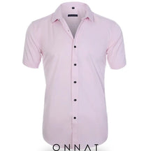 Onnat Breezefit Anti-Wrinkle Short Sleeve Shirt Pink / 38 Menswear