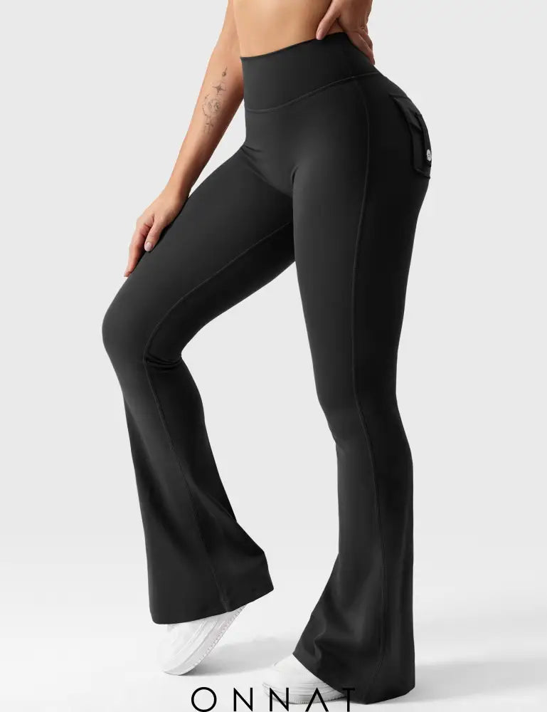 Onnat Brittany Flared Leggings With Pockets