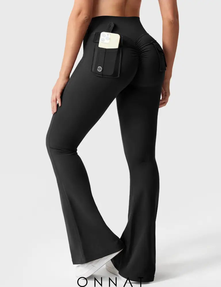 Onnat Brittany Flared Leggings With Pockets