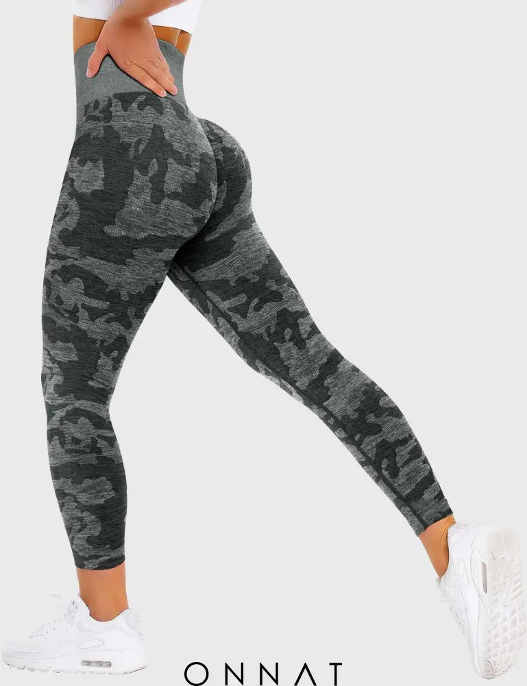 Onnat Camo Seamless Leggings Black / Xs