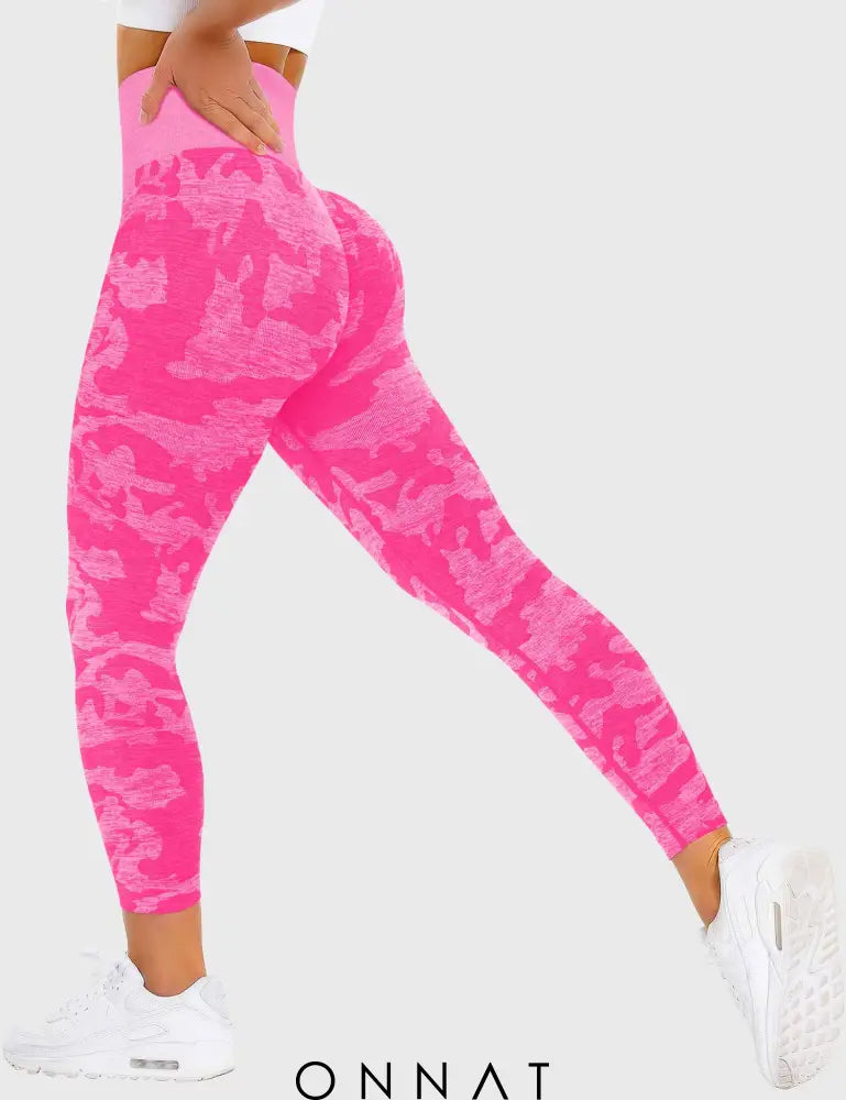 Onnat Camo Seamless Leggings Carmine / Xs