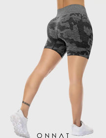 Onnat Camo Seamless Shorts Black / Xs