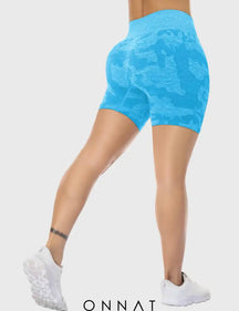 Onnat Camo Seamless Shorts Bright Blue / Xs