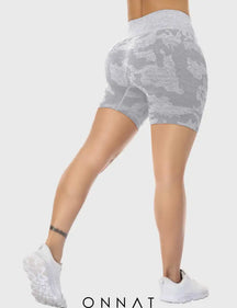 Onnat Camo Seamless Shorts Grey / Xs