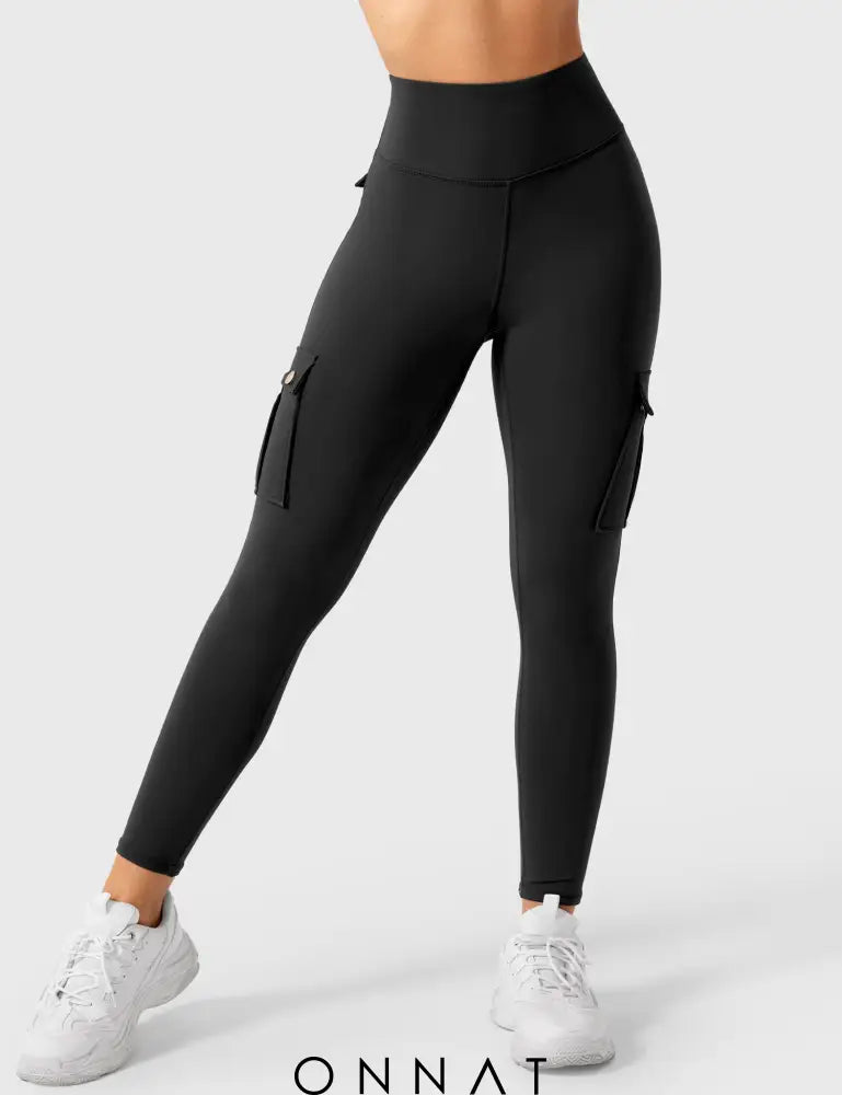 Onnat Cargo Scrunch Leggings With Pockets