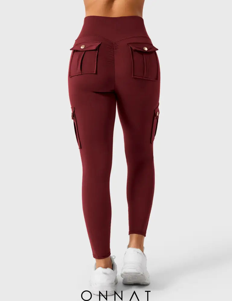 Onnat Cargo Scrunch Leggings With Pockets