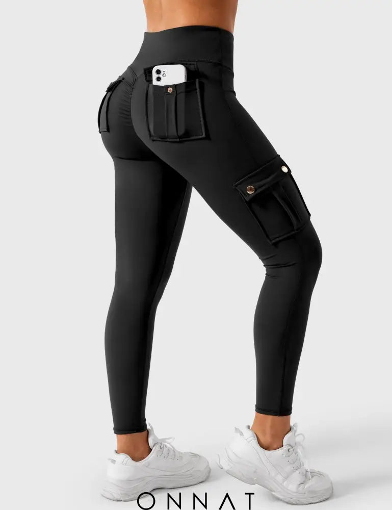 Onnat Cargo Scrunch Leggings With Pockets