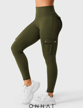 Onnat Cargo Scrunch Leggings With Pockets