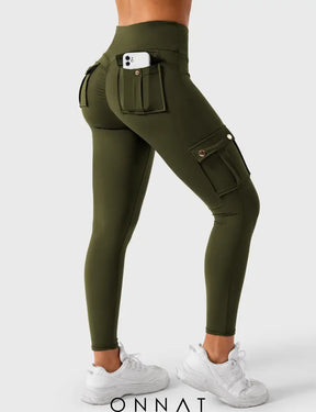 Onnat Cargo Scrunch Leggings With Pockets