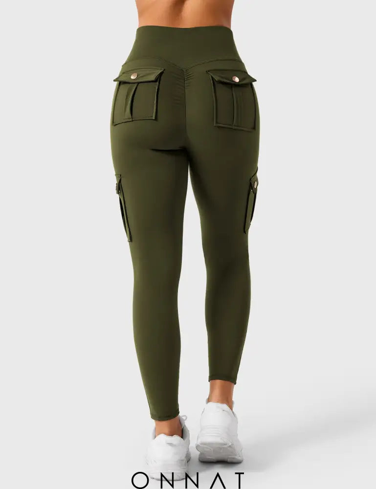 Onnat Cargo Scrunch Leggings With Pockets