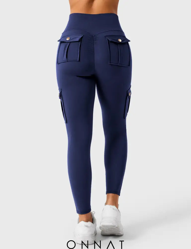 Onnat Cargo Scrunch Leggings With Pockets