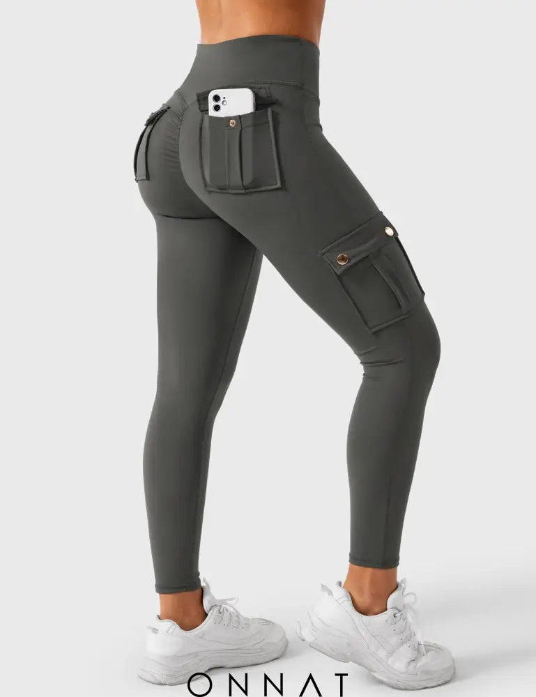 Onnat Cargo Scrunch Leggings With Pockets