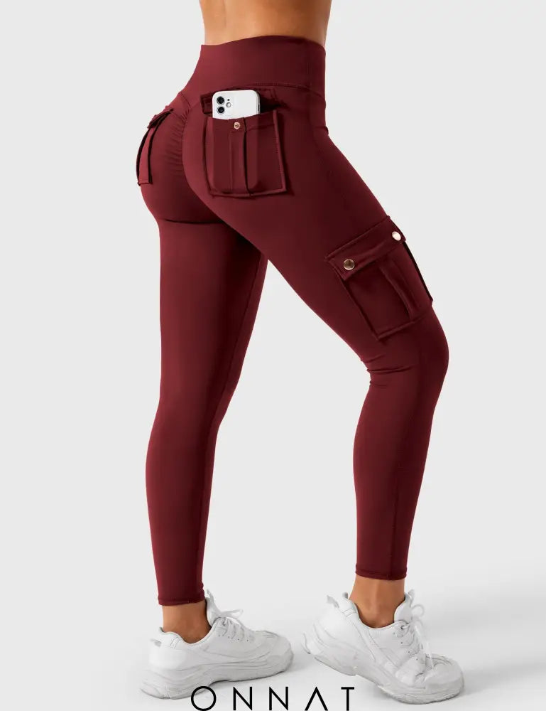 Onnat Cargo Scrunch Leggings With Pockets