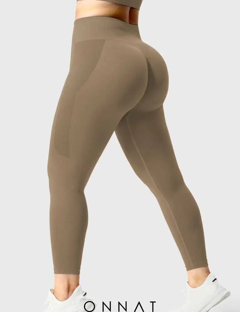 Onnat Classical Seamless Leggings Brown / Xs