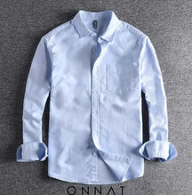 Onnat Cotton Premium Long Sleeve Shirt Sky Blue / M Menswear