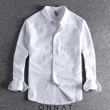 Onnat Cotton Premium Long Sleeve Shirt White / M Menswear