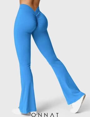 Onnat Daze V-Back Flare Leggings Blue / S