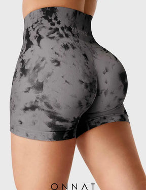 Onnat Dazzle Seamless Shorts Black Grey / Xs