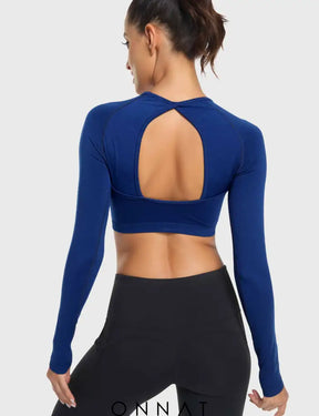 Onnat Dora Open Back Long Sleeves Midnight / S Tops