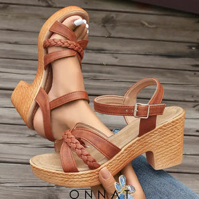 Onnat | Elegante Sandaal 2024 Bruin / 36 Sandals