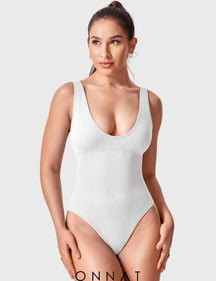 Onnat Glowy One Piece Workout Bodysuit White2.0 / S Jumpsuits