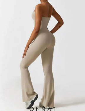 Onnat Halter Flared Jumpsuit Jumpsuits