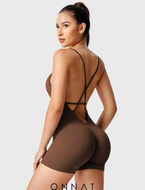 Onnat Jeni Seamless Romper Coffee / S Jumpsuits