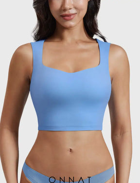 Onnat Lelia Sleeveless Crop Top Blue / S Tops