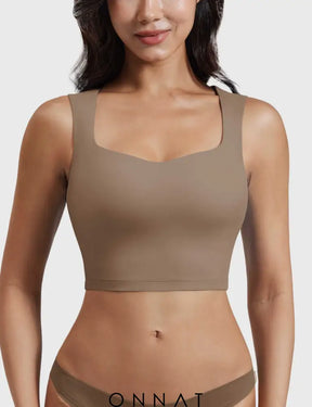 Onnat Lelia Sleeveless Crop Top Light Brown / S Tops