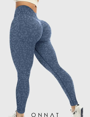 Onnat Leopard Seamless Leggings Grey / S