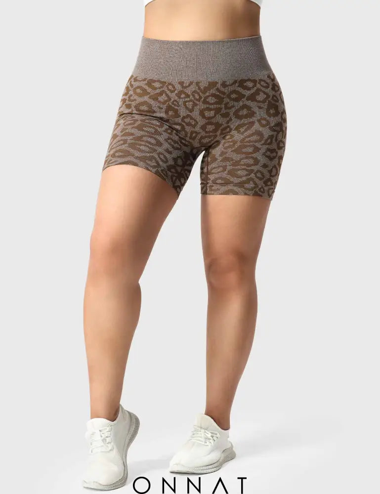 Onnat Leopard Seamless Shorts