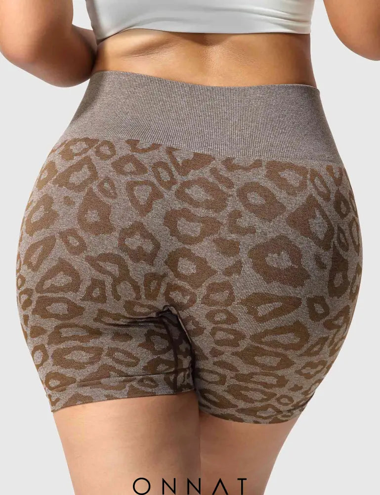 Onnat Leopard Seamless Shorts