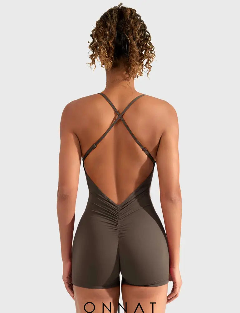 Onnat Liza V-Back Romper Jumpsuits