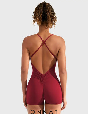 Onnat Liza V-Back Romper Jumpsuits