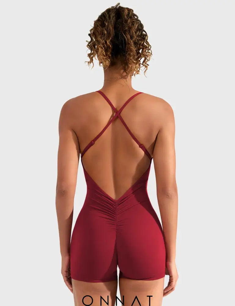 Onnat Liza V-Back Romper Jumpsuits