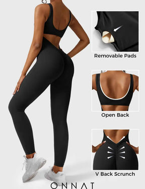 Onnat Lizvette V-Back Jumpsuit Jumpsuits