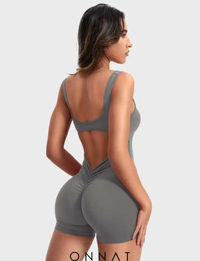 Onnat Lizvette V-Back Romper Jumpsuits